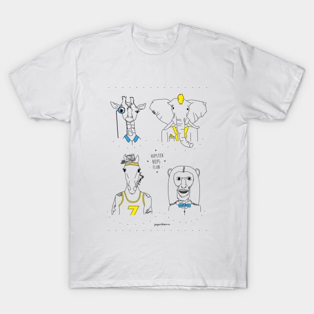 Hipster Boys Club T-Shirt by paperdreams